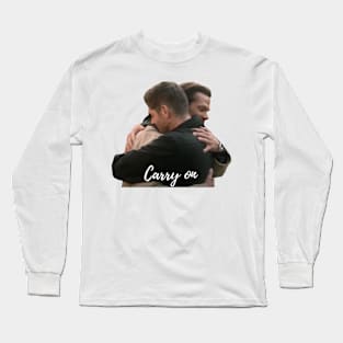 carry on sam and dean last hug scene in heaven supernatural finale Long Sleeve T-Shirt